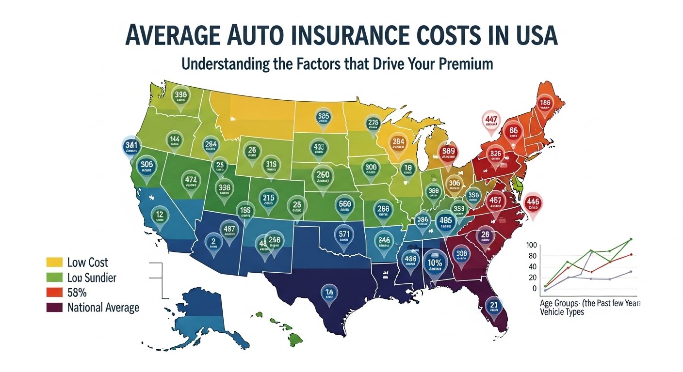Average Auto Insurance Costs in USA